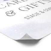 冬の結婚式の水の色ラベンダーカード&ギフト ポスター (角)