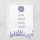 冬の結婚式の水の色/テーブルのシーティングチャート (裏面)