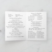 冬の結婚式の結婚式場の写真とミサ プログラム (内部)