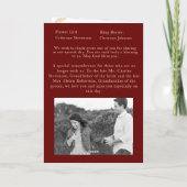 冬の結婚式の結婚式場の写真とミサ プログラム (裏面)