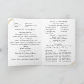 冬の結婚式の結婚式場の写真とミサ プログラム (内部)