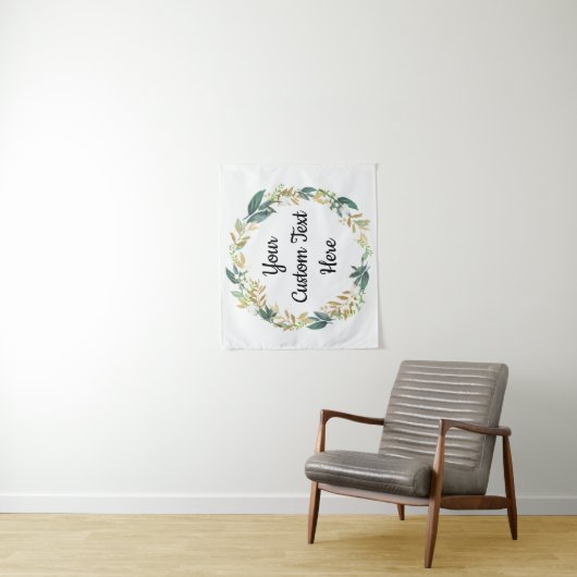 冬の結婚式の背景の緑のフォトブースデコール タペストリー (インサイチュ)