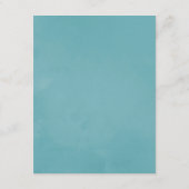 冬の結婚式の花のゲスト詳細 エンクロージャーカード (裏面)