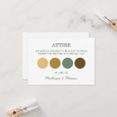 冬の結婚式の衣装ドレスコードエンクロージャカード カード (正面/裏面インサイチュ)