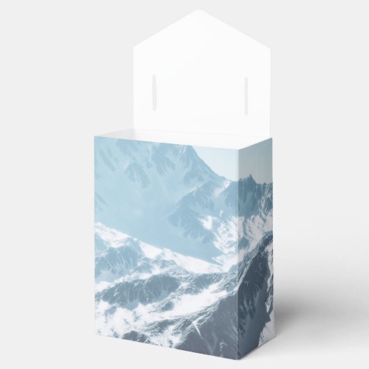 冬の結婚式の雪の山の写真 フェイバーボックス (オープン)