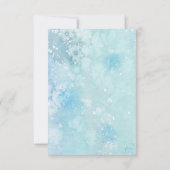 冬の結婚式の雪の松の木RSVPカード 招待状 (裏面)