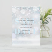 冬の結婚式の雪の結晶 セーブザデート (スタンド正面)