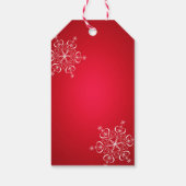 冬の結婚式の雪の結晶（赤） ギフトタグ (裏面)