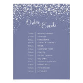 冬の結婚式の青い灰色の雪の空のイベントの順序 ポスター (正面)