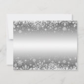 冬の結婚式は日付の招待を保存する 案内状 (裏面)