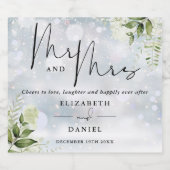 冬の結婚式を愛する応援夫妻 ビールラベル (シングルラベル)