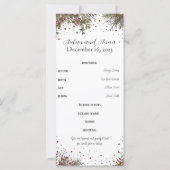 冬の結婚式エレガントのモダン鼓動 (裏面)