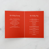 冬の結婚式コーン赤い果実の星水色 プログラム (内部)