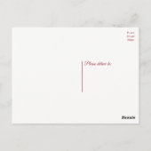 冬の結婚式サンキュークリスマスディアーフローラ ポストカード (裏面)