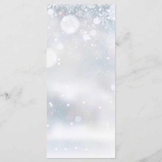 冬の結婚式ハートスクリプトありがとう座席表 メニュー (裏面)