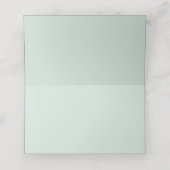 冬の結婚式パインコーン雪の松の枝 プレイスカード (内部開封)