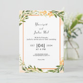 冬の結婚式パーティーカード招待状カードテンプレート 招待状 (スタンド正面)