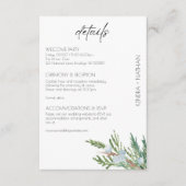 冬の結婚式フロステッドベリー囲いカード エンクロージャーカード (正面)