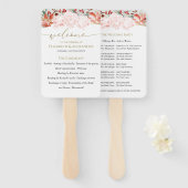 冬の結婚式プログラム金箔フローラ ハンドファン (正面&裏面)