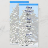 冬の結婚式メニューの常緑樹 メニュー (正面/裏面)