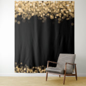 冬の結婚式写真用背景 ゴールドライト タペストリー (インサイチュ)