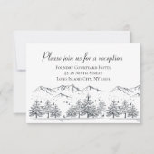 冬の結婚式場の山々と木々たち 自然 招待状 (正面)