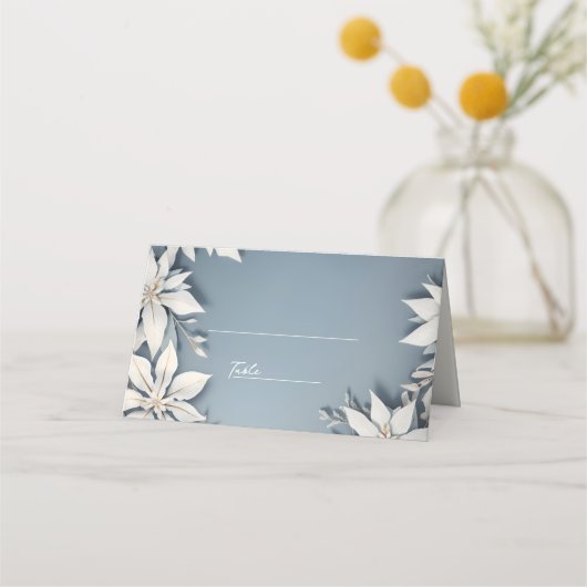 冬の結婚式座席表 プレイスカード (正面)