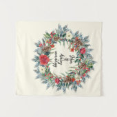 冬の結婚式披露宴背景フォトブース タペストリー (正面(横))