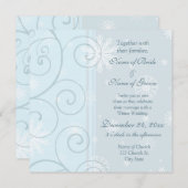 冬の結婚式招待状のフォトカード 招待状 (正面/裏面)