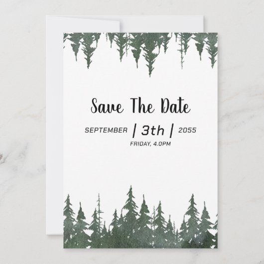 冬の結婚式招待状手作りカード 招待状 (裏面)