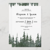 冬の結婚式招待状手作りカード 招待状 (正面/裏面)