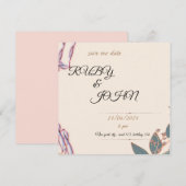 冬の結婚式招待状 招待状 (正面/裏面)