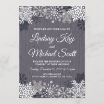 冬の結婚式招待状