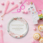 冬の結婚式紙プレートギルドウォーターカラー ペーパープレート (パーティー)