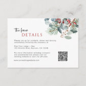 冬の結婚式詳細エンクロージャカードQRコード エンクロージャーカード (正面)