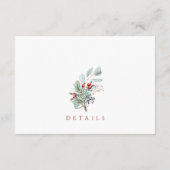 冬の結婚式詳細エンクロージャカードQRコード エンクロージャーカード (裏面)