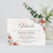 冬の結婚式詳細カード エンクロージャーカード (スタンド正面)