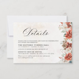 冬の結婚式詳細カード 出欠カード