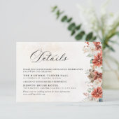 冬の結婚式詳細カード 出欠カード (スタンド正面)