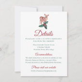 冬の結婚式詳細クリスマストナカイフローラ 招待状 (正面)