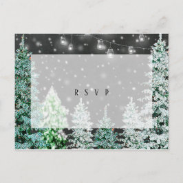 冬の結婚式 クリスマス RSVP ポストカード