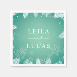 冬の結婚式 スタンダードカクテルナプキン