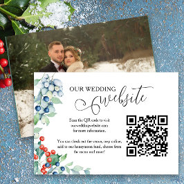 冬の結婚式 ホーリーベリー ウェディングウェブサイト エンクロージャーカード