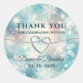 冬の結婚式 ラウンドシール (正面)