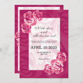 冬の結婚式 山の編集可能なパーティー テンプレート (正面/裏面)