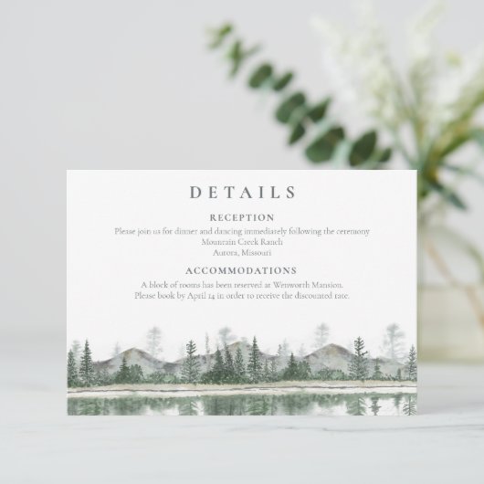 冬の結婚式 |山素朴の詳細 エンクロージャーカード (スタンド正面)