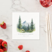 冬の結婚式 |山素朴山 スタンダードカクテルナプキン (インサイチュ)