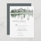 冬の結婚式 |山素朴山 出欠カード (正面/裏面)