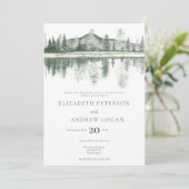 冬の結婚式 |山素朴山 招待状 (スタンド正面)