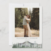 冬の結婚式 |山素朴山 招待状 (裏面)